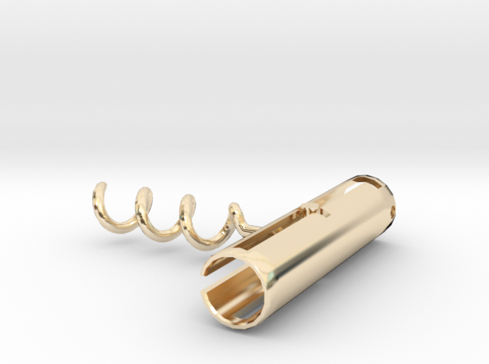 Luxurious Corkscrew Keychain 3d printed