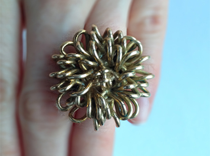 Ring 'Wiener Blume', Size 4 (Ø 14.8 mm) 3d printed 