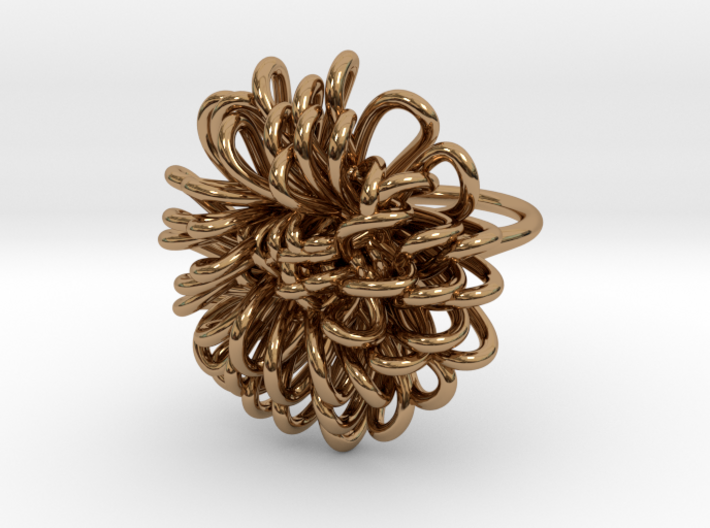Ring 'Wiener Blume', Size 8.5 (Ø 18.6 mm) 3d printed