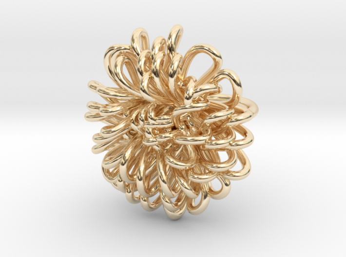 Ring 'Wiener Blume', Size 4.5 (Ø 15.2 mm) 3d printed