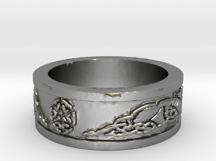 Norse Shield Ring Size 12.5 3d printed