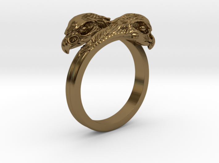 Ring double Eagles // Size US 10 3/4 3d printed