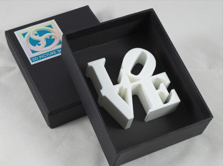 Love Sandstone 3d printed Love in a Box