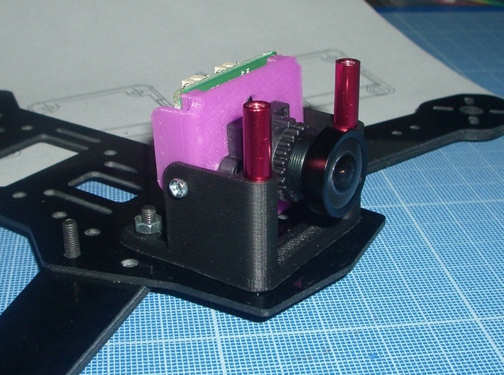 Camera holder baseplate for ZMR250 3d printed 