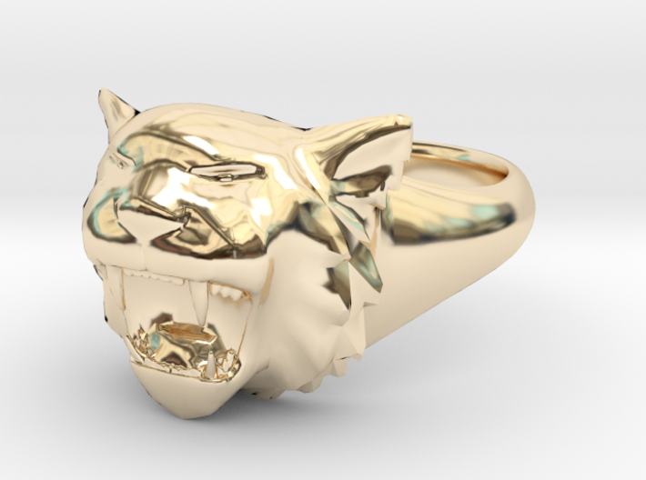 Awesome Tiger Ring Size 5 3d printed