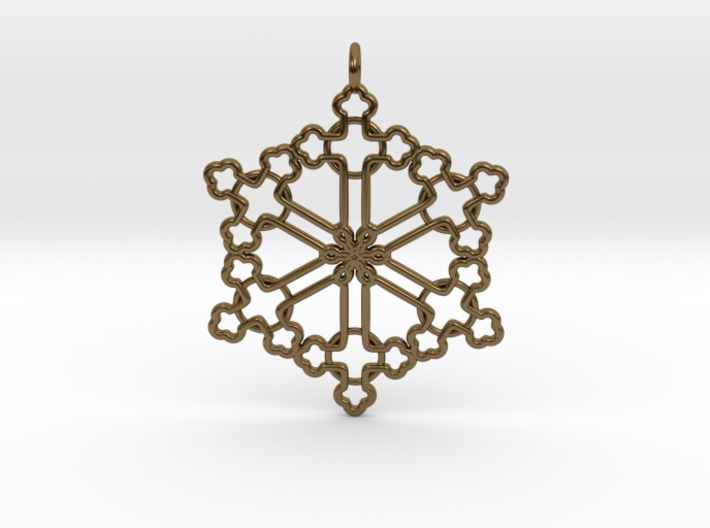 The Snowflake Cross 3d printed