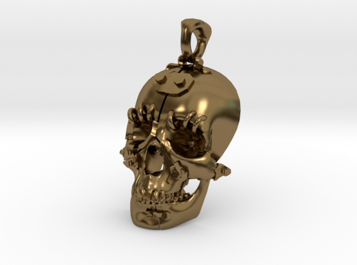 The &quot;Fractured Skull&quot; pendant large 3d printed