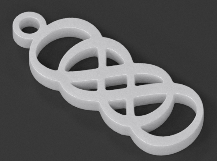 Double Infinity Pendant 3d printed 