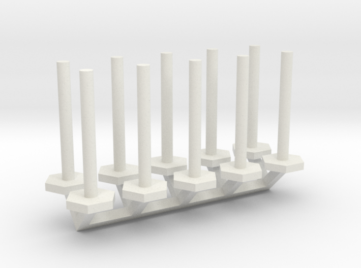 Tube Stanchion Barricade 1-87 HO Scale 3d printed