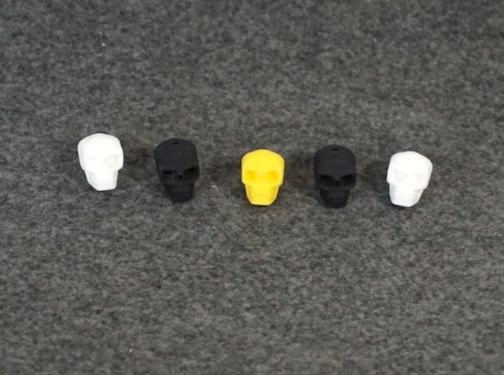 Skull bead (Top threading) 3d printed 