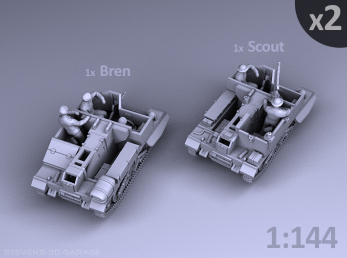 Scout and Bren Carrier  (2 pack) 3d printed 