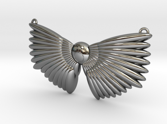 Winged Messenger Neckpiece 3d printed
