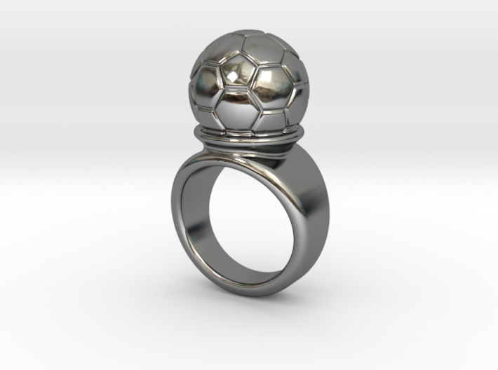 Soccer Ball Ring 23 - Italian Size 23 3d printed
