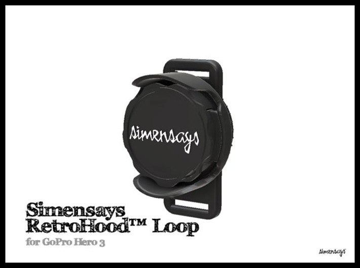 Simensays RetroHood™ (Loop), GoPro Lens hood 3d printed