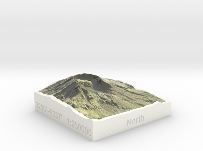 Mt. St. Helens, Wash., USA, 1:250000 Explorer 3d printed 