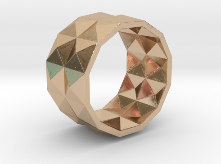 004 Stud Ring With Inside Pattern SIZE 10-11 3d printed