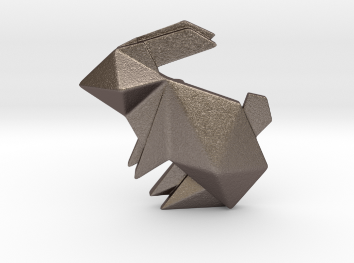 Origami Rabbit Pendant 3d printed