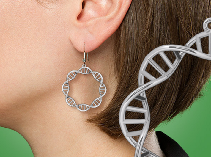Earring DNA 3d printed
