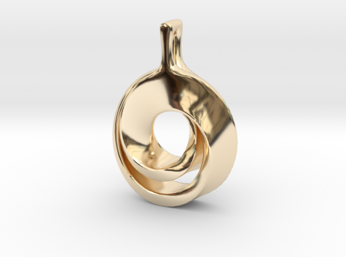 Möbius pendant 3d printed