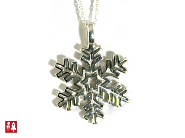 Snowflake with border 3d printed Snowflake with border(chain not included)