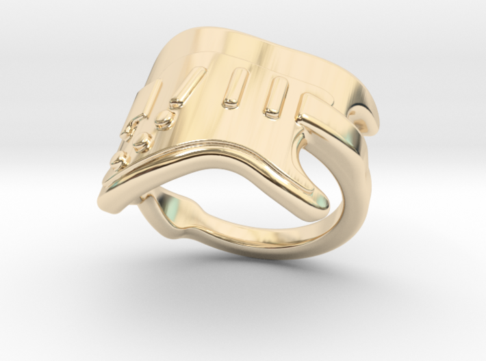 Electric Guitar Ring 17 - Italian Size 17 3d printed