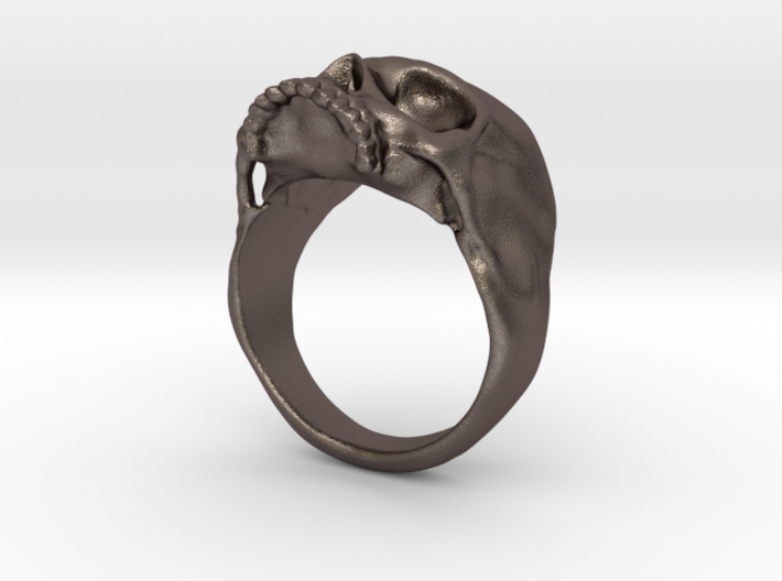 The Original Jawless Skull Ring 3d printed