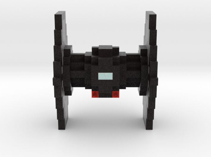 Minecraft Star Wars TIE Fighter 3d printed 