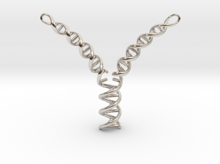 Replicating DNA Pendant 3d printed Replicating DNA pendant
