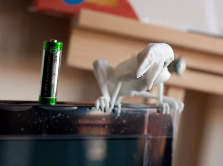 Compy dinosaur desktop figurine 3d printed TV is 43"