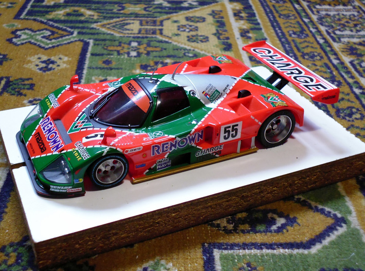 Slot car chassis for 787B 1/28 3d printed 