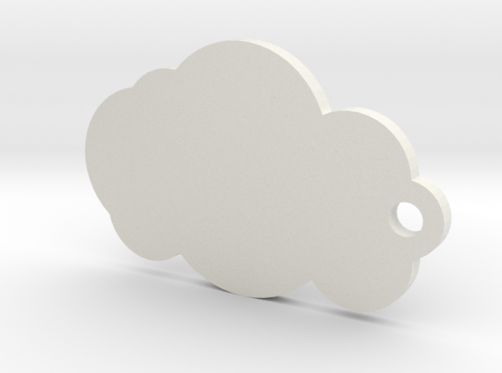 Cloud Keychain 3d printed