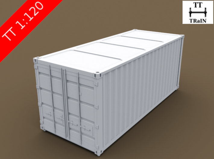 TT Scale Container Standard 20' 3d printed Standard container 20'