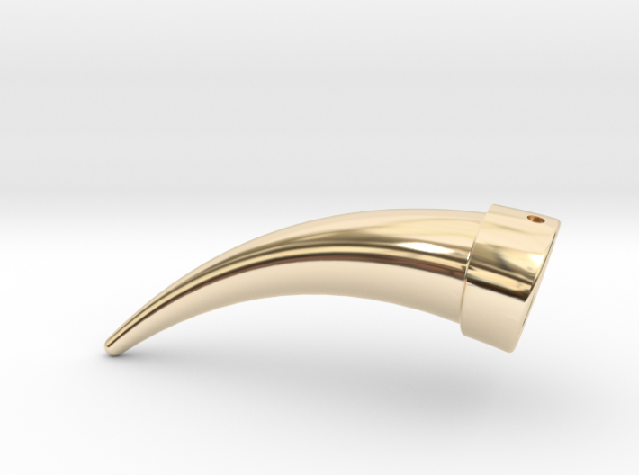 Viking Horn Keychain 3d printed