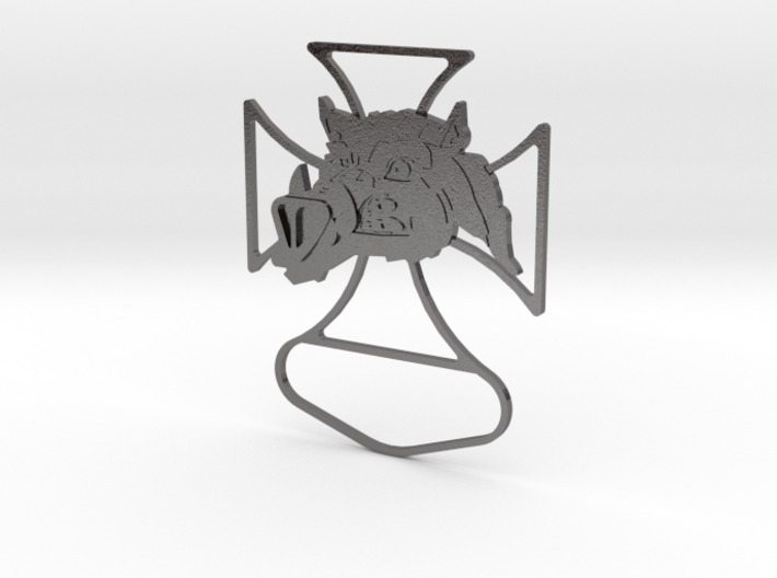 Renegade Pigs Motorcycle Club Badge frame loop v2 3d printed 
