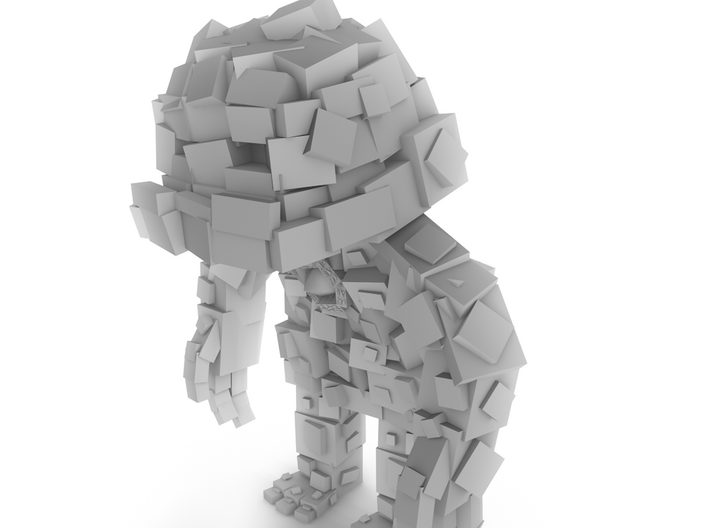 Minecraft Rock Monster 3d printed 