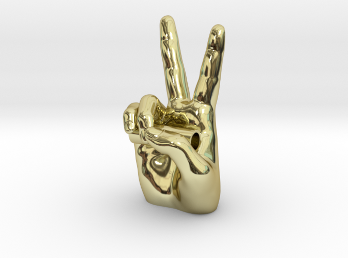 Peace Sign with Chain Tube 3d printed