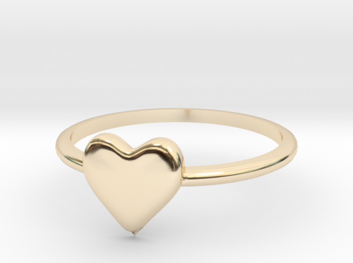 Heart-ring-solid-size-12 3d printed