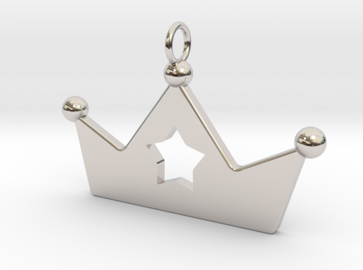Crown Star Pendant 3d printed