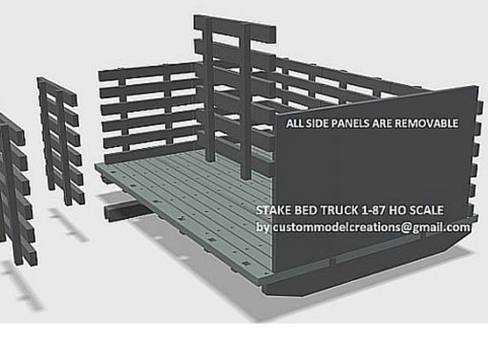Stake Bed Truck Wood Style Deck 1-87 HO Scale 3d printed