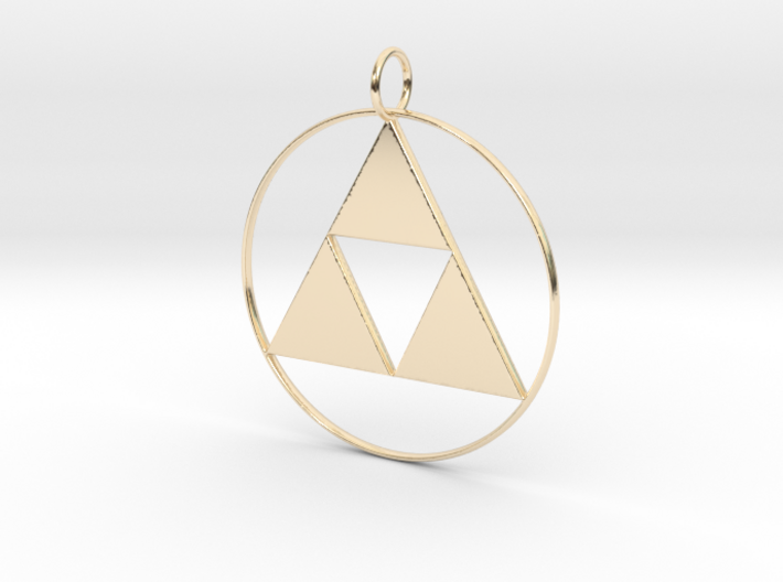 Triforce pendant 3d printed