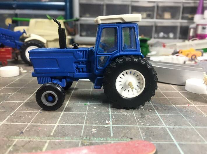 1/64 8830 Ford tractor rear wheels 3d printed