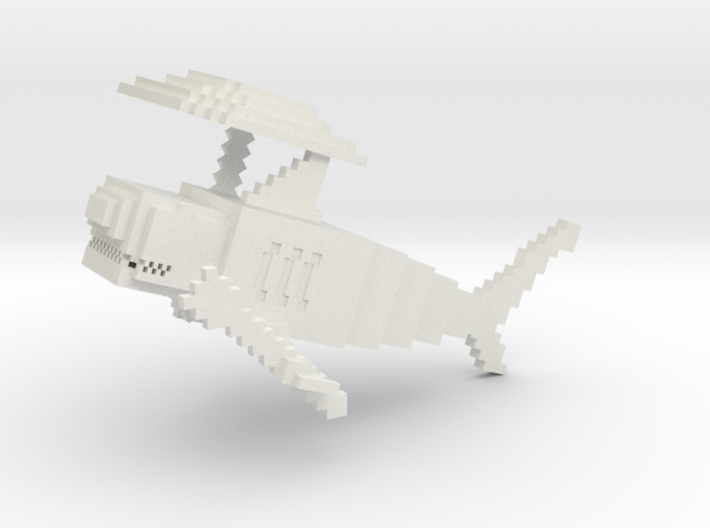 Minecraft Shark 3d printed