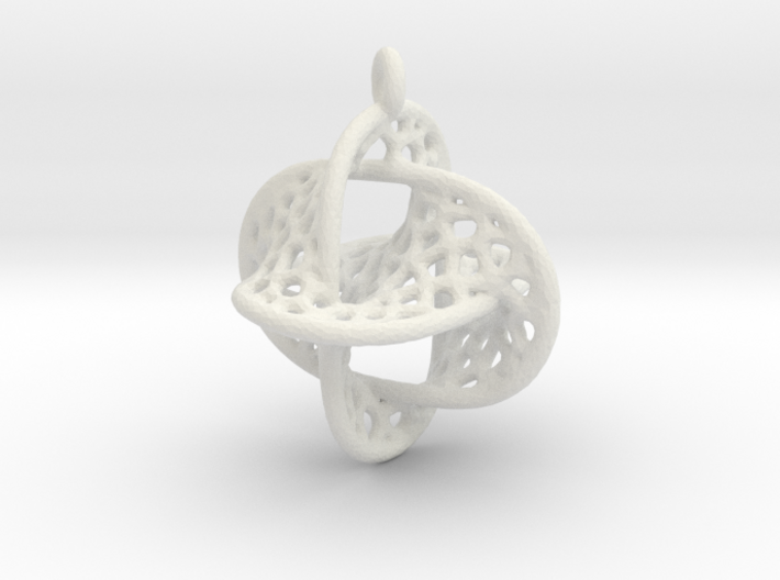 Voronoi Borromean Pendant (Earrings) 3d printed