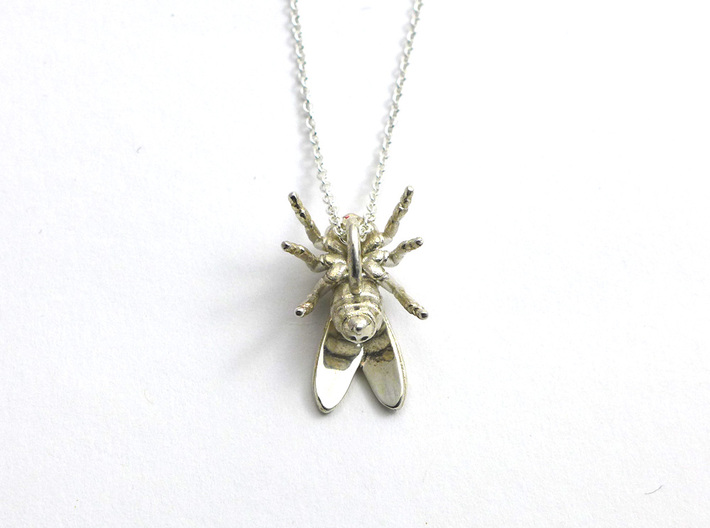 Drosophila Fruit Fly Pendant - Science Jewelry 3d printed Underside of Drosophila pendant