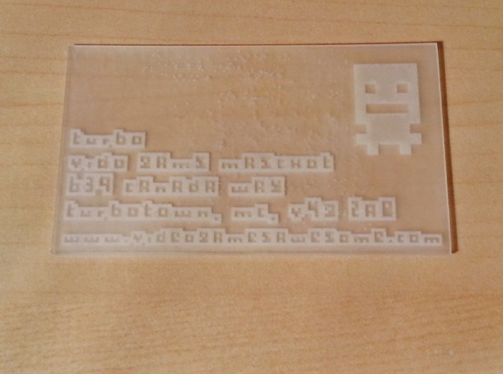 Turbo Buddy Business Card 3d printed Who you gonna call?