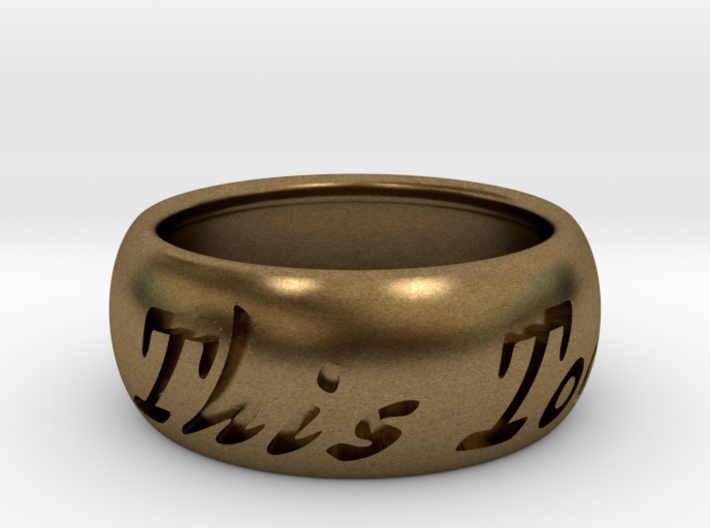 This Too Shall Pass ring size 9 3d printed