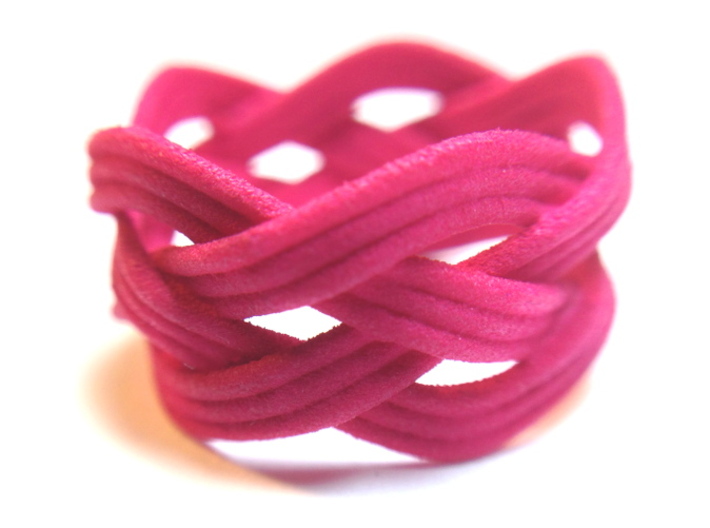 Turk's Head Knot Ring 4 Part X 5 Bight - Size 7.5 3d printed