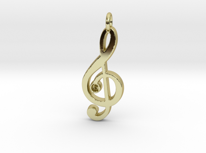 G Clef Pendant with «G» 3d printed