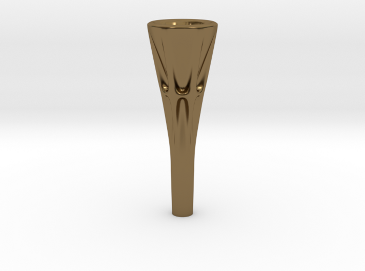 Fluted French Horn Mouthpiece 3d printed