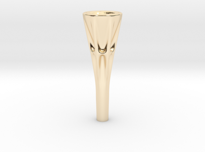 Fluted French Horn Mouthpiece 3d printed